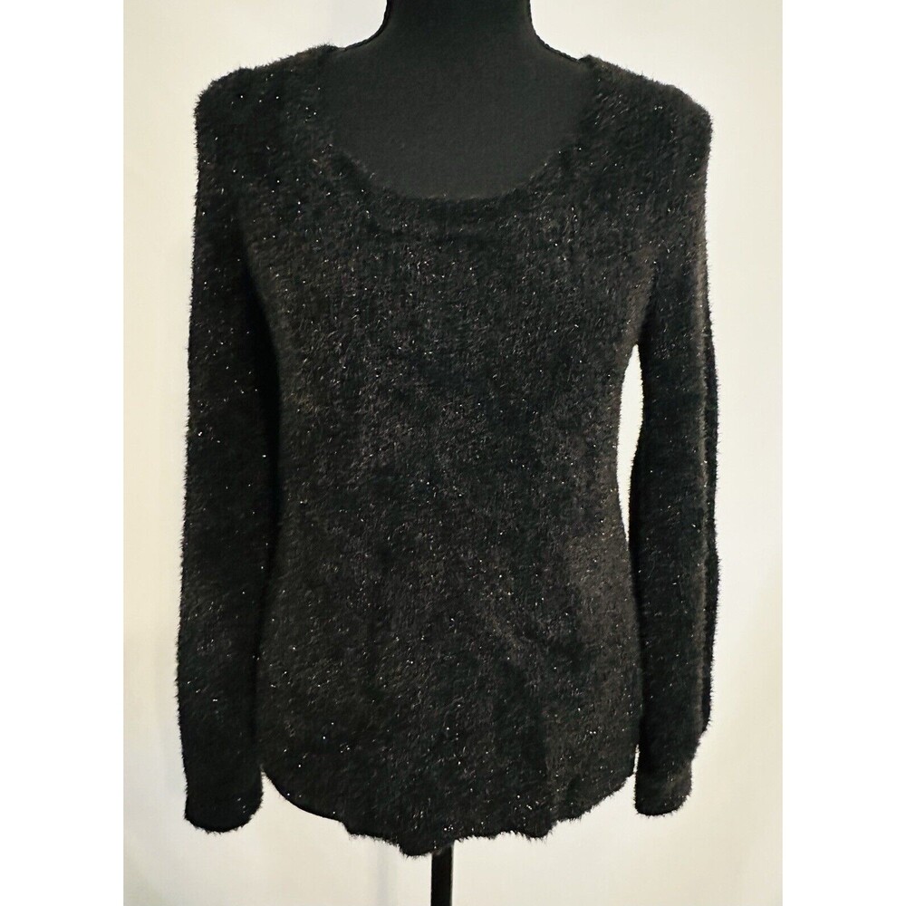 Soft Surrounding Ciara Sparkle Black Sweater Cozy Fluffy Women's Size XS NWT